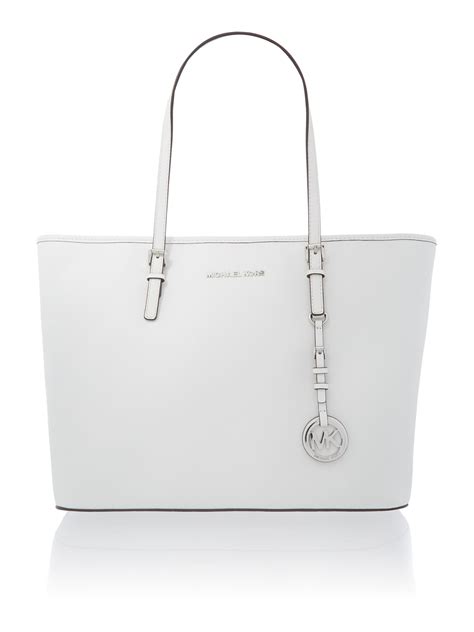 michael kors whitney large white|michael kors quilted tote bag.